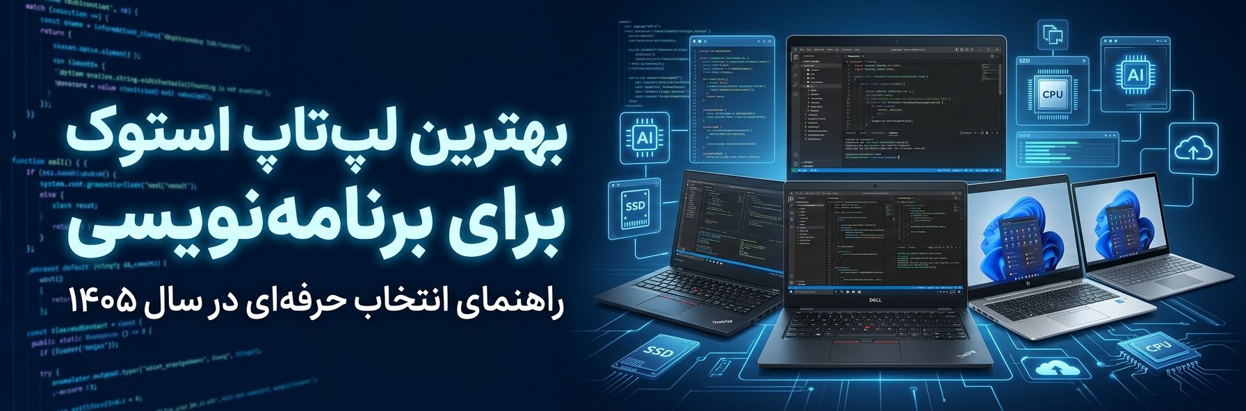 بهترین لپ‌تاپ استوک برای برنامه‌نویسی در سال ۱۴۰۵ (راهنمای خرید حرفه‌ای)